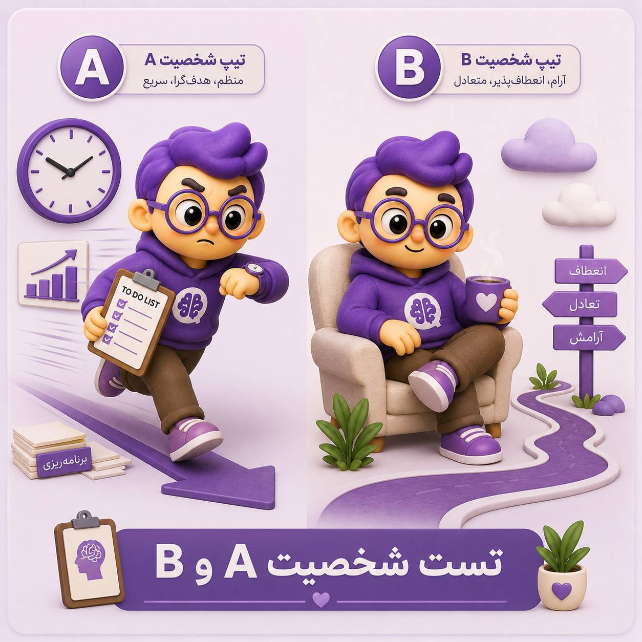 تست تیپ شخصیتی A و B